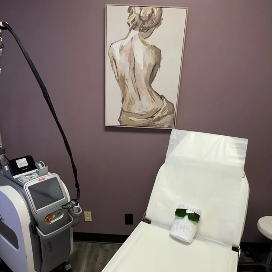 Clarity II laser treatment room at Restorative Health St. Matthews
